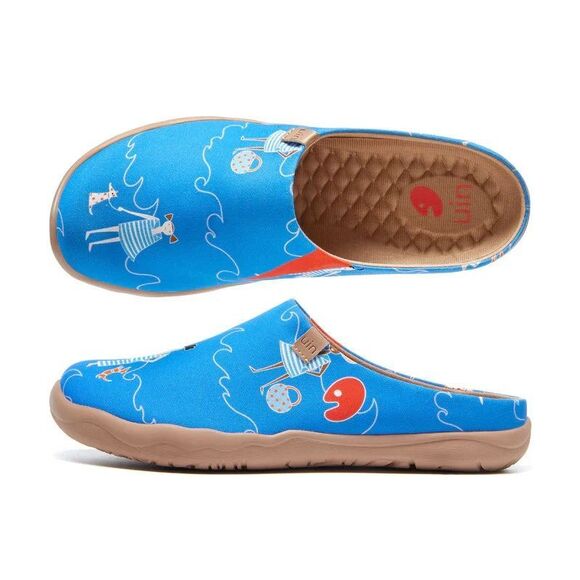 UIN Women's Comfort Shoes Casual slipper(Coastal Walk with Pups 2 ) - Picture 3 of 10